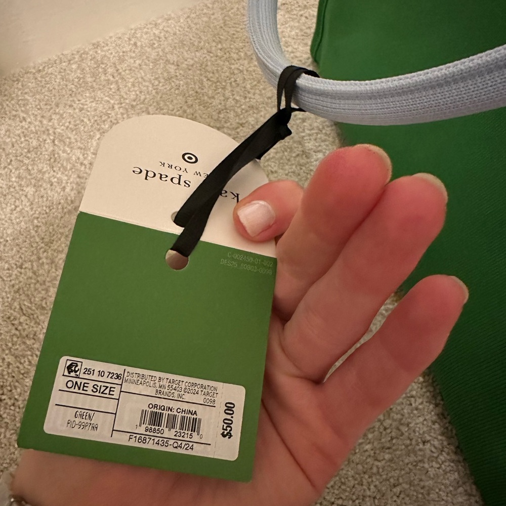 Kate Spade x Target - Colorblock Knit Tote Bag Green/Blue - NEW - Picture 11 of 16